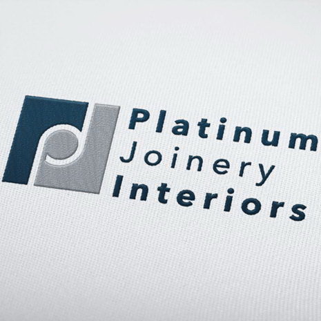 platinum joinery interiors logo embroidered mockup