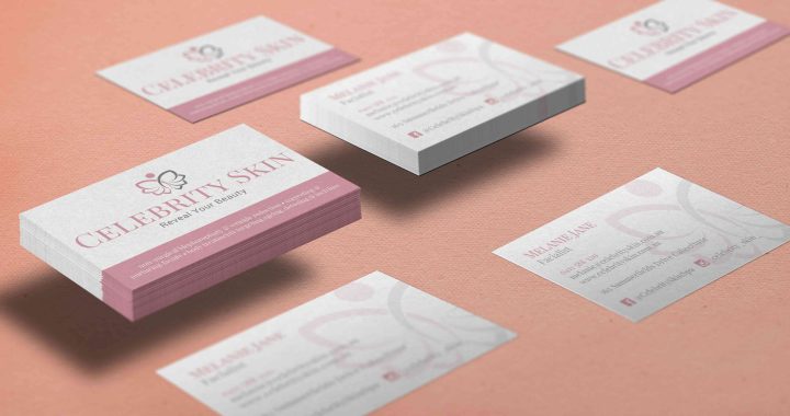 celebrity skin branded business card mockups