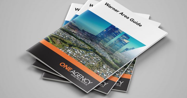 One agency ward real estate branded booklet mockup