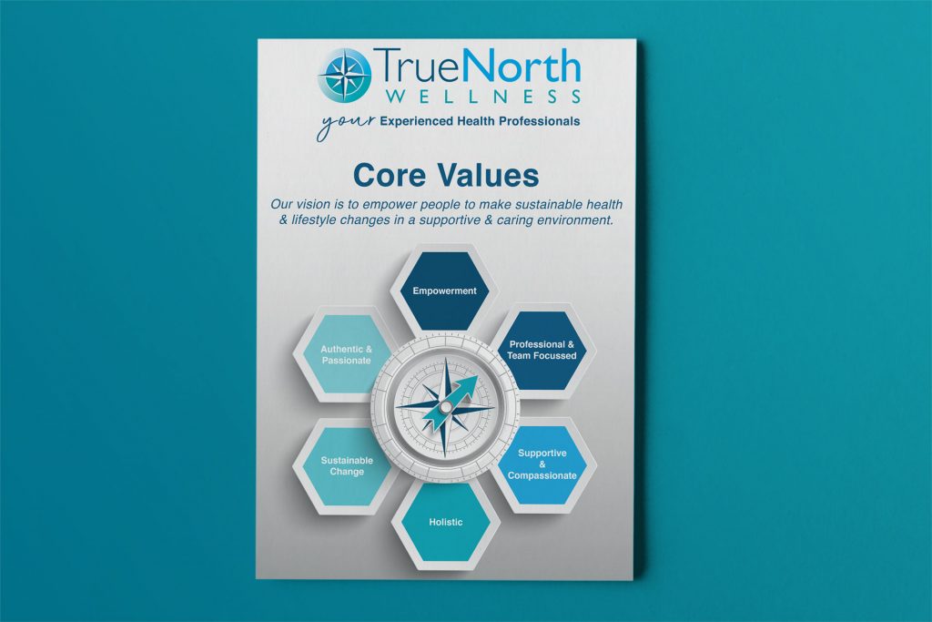 True north west core values brochure mockup
