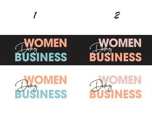 women doing business logo variants