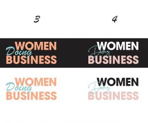 women doing business logo variants